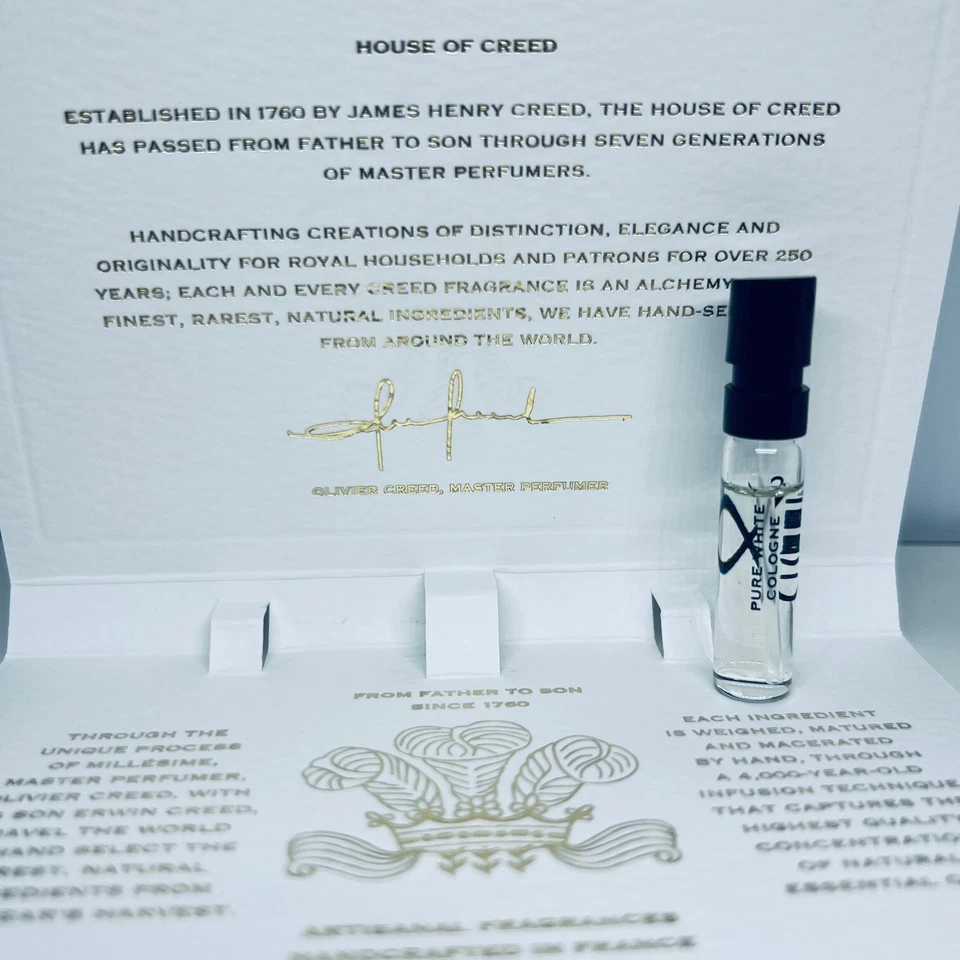 Frascos en aerosol de muestra Crred Pure White Cologne EDP 2 ml Foto 1 de 1