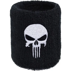 PUNISHER Schweissband Totenkopf Frottee schwarz Skull wristband black metal fan - Bild 1 von 8