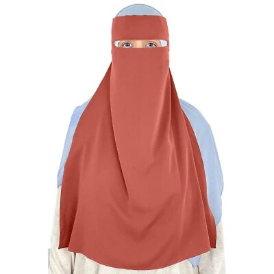 Syeeds Boutique Muçulmana Feminina Niqab Face Veil Cover Islâmica Burca 27" Longa Nida - Imagem 1 de 4