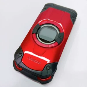 KYOCERA Flip phone KYF33 TORQUE X01 Red KEITAI au TOUGH ANDROID 4G Japan  /AA297 - Bild 1 von 14