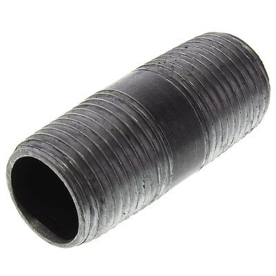 1/2  BLACK STEEL 2  LONG NIPPLE Pipe 1/2 X 2 - LOT OF (10) Malleable Iron • 6.49$