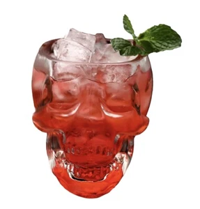 Skeleton Skull Glass Bowl Drink, Cup, Candy holder Multi Use 10 Oz - Picture 1 of 8