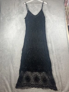 Vintage Young Essence Dress XL Beaded Maxi Gown Evening Whimsigoth Y2K Glam - Picture 1 of 19
