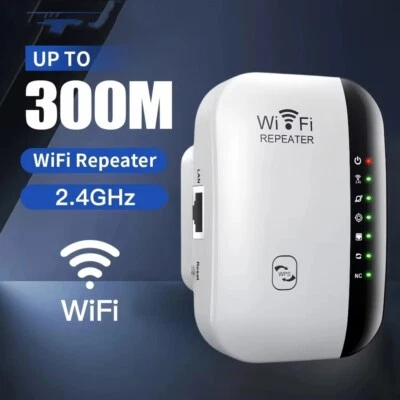 Universal Wireless WiFi Repeater Signal Booster 2.4GHz Up to 300Mbps - Image 1 of 4