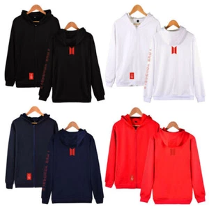 Kpop BTS Zipper Jacket Love Yourself Hoodie Cap Sweatshirt Jimin Suga JIN VGift - Imagen 1 de 57