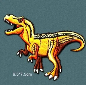 Jurassic Dinosaur Patch Embroidered Iron Sew On Applique Tyrannosaurus rex - Picture 1 of 1