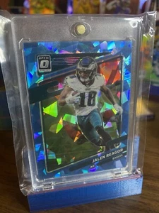 Jalen Reagor 2021 Donruss Optic Football Blue Cracked Ice Prizm #03/15 Eagles - Picture 1 of 2