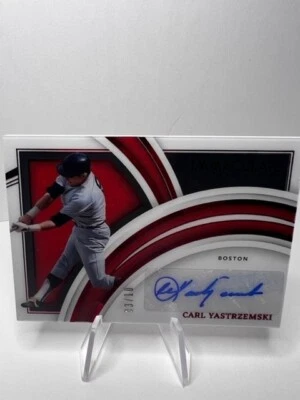 Colección Inmaculada 2022 Clearly Immaculate Signatures Rojo #22 Carl Yastrzemsk Foto 1 de 3