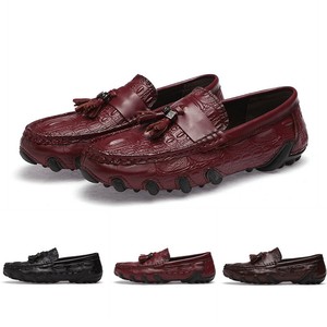 Mens Outdoor Tassels Slip On Leathar Flat Heel Solid Leisure Driving Shoes Hot