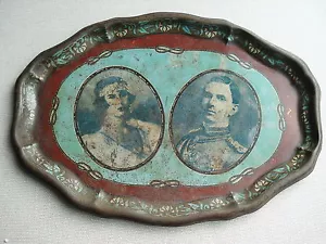 RARO VASSOIO 1930 MATRIMONIO RE UMBERTO II MARIA JOSE' DI SAVOIA ARALDICA FOTO - Bild 1 von 7