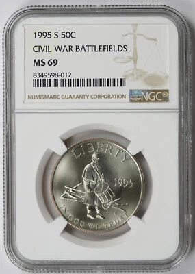 1995-S Civil War Battlefields Modern Commemorative Half Dollar 50C MS 69 NGC - Image 1 of 4