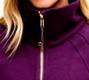 LULULEMON SCUBA OVERSIZED FUNNEL NECK HALF ZIP LONG~MAGENTA GOLD~XS/S~ML~XL/XXL - Picture 1 of 3