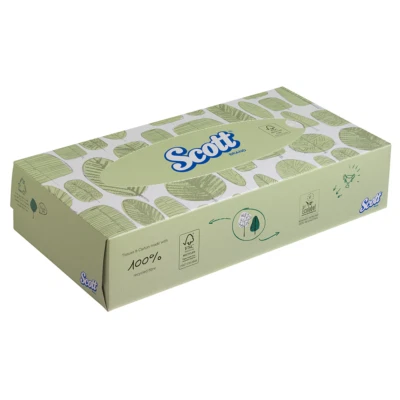 KIMBERLY-CLARK PROFESSIONAL Kimberly Clark 8837 Scott Kosmetiktücher Abschminktücher weiß 2-lagig, 100 Stück