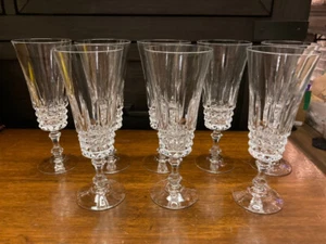 Lot of 8 Cristal d'Arques Durand Tuilleries Villandry Crystal Champagne Flutes - Picture 1 of 7