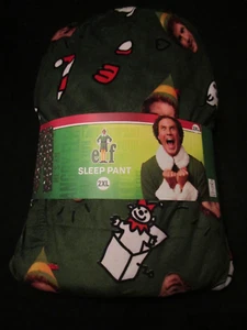 New Men's Christmas Elf Holiday Plush Sleep Pants Pajamas Sleepwear Size 2XL - Picture 1 of 4