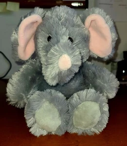 Tubbie Wubbie Plush Elephant Stuffed Animal Gray Pink Ears 12'' Aurora - Picture 1 of 10