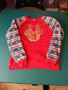 Disney Pajama Top Mickey Mouse Sequined  Pajama Top Size Girls XG 15/17 - Picture 1 of 9