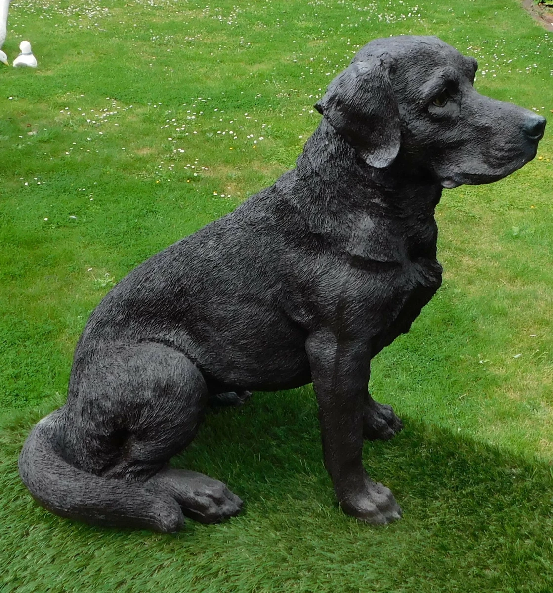 Labrador Gartenfigur Aus Metall – Rostoptik Oder Poliert, 20 X 26,9 Cm