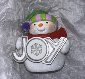 Hallmark 2022 Christmas Ornament SHIMMERING JOY Snowman - Picture 1 of 7