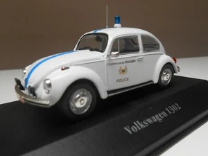 COCHE POLICIA VOLKSWAGEN 1302 POLICE 1/43 1:43 ATLAS CAR VW BEETLE ESCARABAJO - Imagen 1 de 2