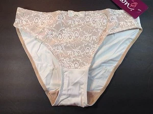 Women Panties,Bikinis ILUSION Size S. Beige Double Floral W/fishnet Surface - Picture 1 of 8