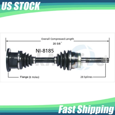 Eixo dianteiro CV para 1995-1997 Nissan Pickup L4 2.4L 1996-2004 Pathfinder 4WD - Imagem 1 de 4