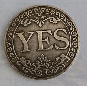 LUCKY Coin, “Yes Or No” Side, Real Metal, Comes with Protective Case. Low S&H - Picture 1 of 4