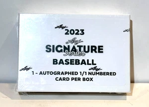 2023 Leaf Signature Series Baseball Hobby Factory Sealed Box 1 Auto 1/1 - Picture 1 of 3