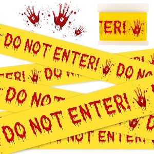 Halloween Warnband - Rot & Gelb Nicht Betreten Warnband, 82 Fuß - Bild 1 von 7
