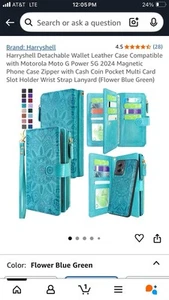 Blue Phone Case/wallet Motorola Moto G Power 5G 2024 - Photo 1 sur 6