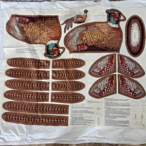 PHEASANT Fabric Panel Cranston VIP Works Cut & Sew Autumn Fall Decor Display - Bild 1 von 5