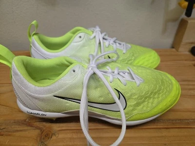 Botines de softbol de metal verde neón Nike Lunar Hyperdiamond para mujer talla 8,5 Foto 1 de 4