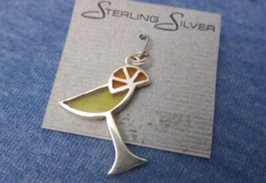 NOC 80-90s Ster CHARM: 2 lados Ster Lucite MARGARITA GLASS rebanada de cítricos ¡VER A TRAVÉS! - Imagen 1 de 8