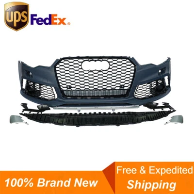 Kit de carrocería de parachoques delantero con parrilla antiniebla estilo RS6 para Audi A6 S6 C7 2012-2015 Foto 1 de 4