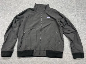 Patagonia Baggies Jacket Mens Size Large Gray Black Full Zip Windbreaker 28151 - Picture 1 of 11