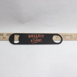 Bulleit & Bier doppelseitiger Flaschenöffner Metall schwarz 7" - Bild 1 von 4