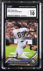 2023 Topps Now #798 Jasson Dominguez Call-Up Debut Rookie Card CGC 10 GEM MINT - Picture 1 of 2