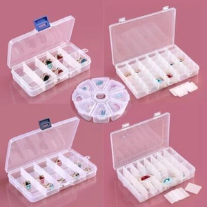 Adjustable Jewelry Ring Organizer Box Tray Holder Earrings Storage Case Cover - Picture 1 of 12