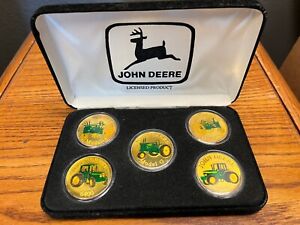 John Deere Silver Tractor collector coins set of 5