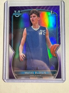 K156,639 - 2022-23 Bowman Chrome University Purple #84 Matas Buzelis #/399