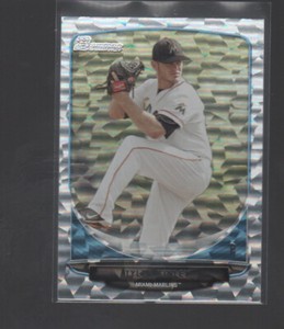 TYLER KINLEY  2013 BOWMAN DRAFT PICKS PROSPECTS SILVER ICE CARD #BDPP88