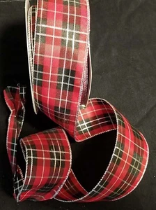 Holiday Christmas Hanukkah Silky Sheer Satin Wired Edge Ribbon 2 1/2" x 5 yds - Picture 1 of 20