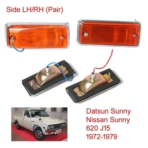 Pair Side Marker Lamp Light Fits Datsun Nissan Sunny Pickup 620 J15 1972 - 1979 - Picture 1 of 4