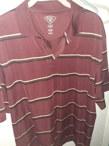 Herren Poloshirt Gr. XL weinrot gestreift 18 Performance Herren Haggar Golfshirt - Bild 1 von 4