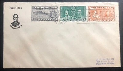 1937 St John Newfoundland First Day Cover FDC To USA King George 6 Coronation - Image 1 of 2