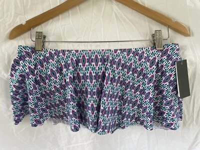 NWT Kenneth Cole Navy Ruffled Swimwear Skirted Bottom S Small - Image 1 of 4