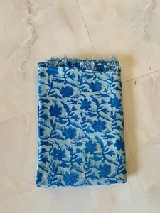 Handmade Printed Cotton Indigo Vintage Kantha Quilt Reversible - Picture 1 of 6