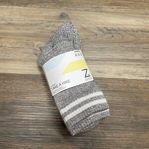 Z by Zella Womens Size 6-8.5 Gray Nebula Crew Socks Cotton Blend 2 Pack New