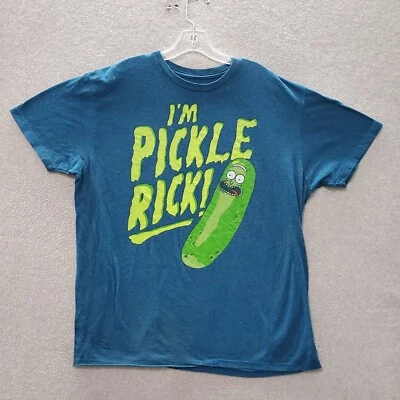 Camiseta Rick and Morty Hombre XL Azul I'm Pickle Rick Camiseta Gráfica Cuello Redondo Foto 1 de 4