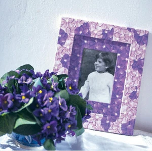 Pegatinas de pared WALLIES PANSY 25 calcomanías prepegadas recortes 2 tonos flor púrpura - Imagen 1 de 2